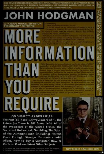More information than you require ...
