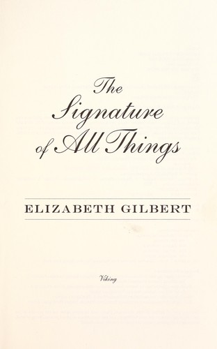 The signature of all things