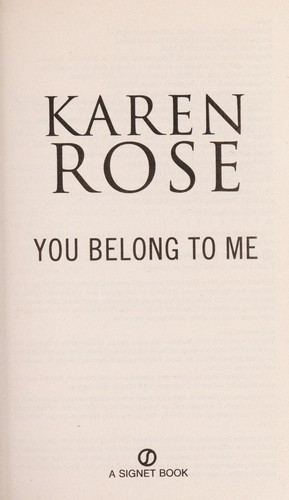 You belong to me
