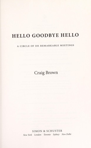 Hello goodbye hello
